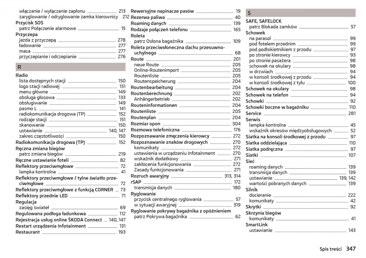 Skoda Kodiaq instrukcja obslugi / page 349