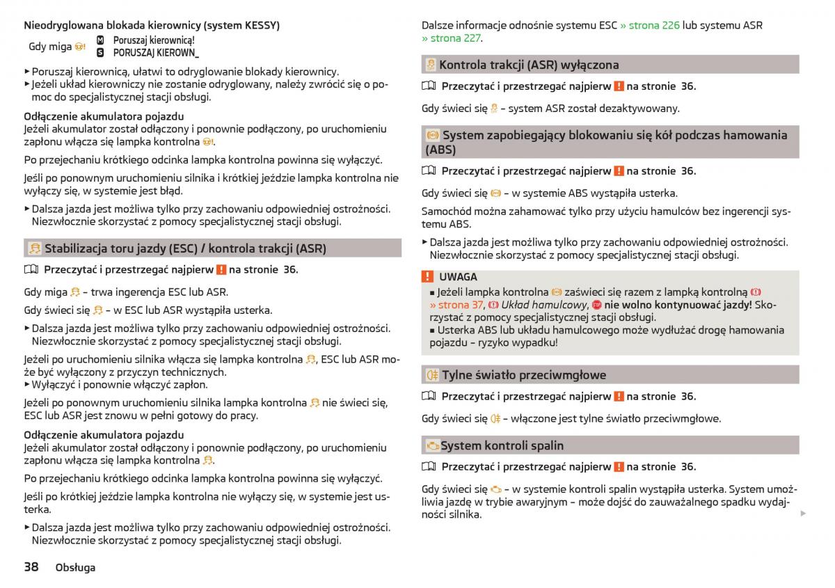 Skoda Kodiaq instrukcja obslugi / page 40