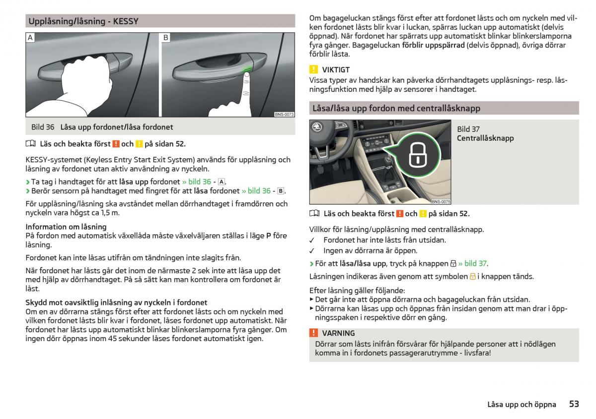 Skoda Kodiaq instruktionsbok / page 55