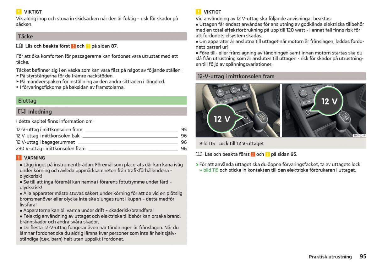 Skoda Kodiaq instruktionsbok / page 97