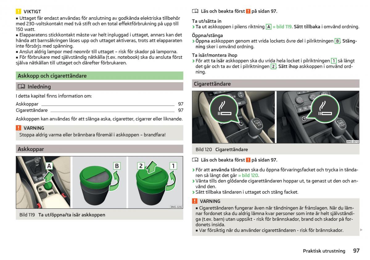 Skoda Kodiaq instruktionsbok / page 99