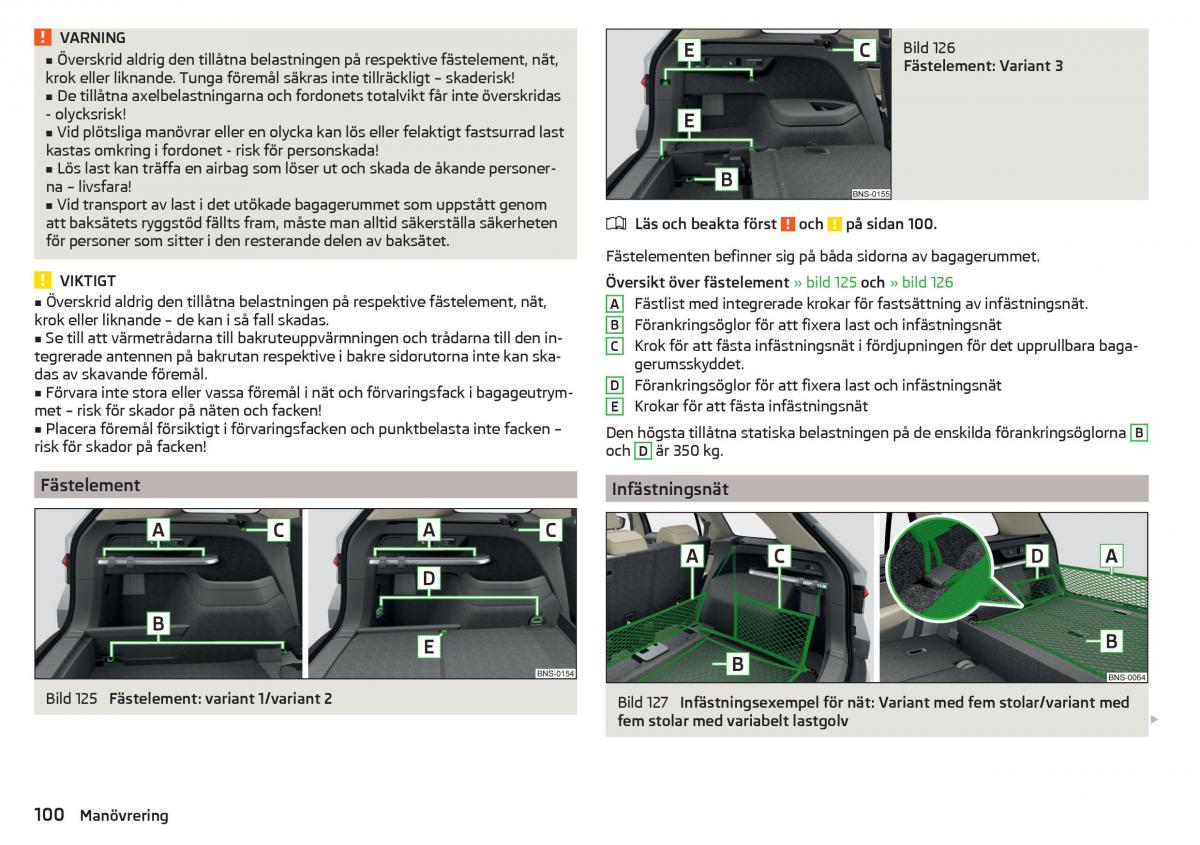 Skoda Kodiaq instruktionsbok / page 102