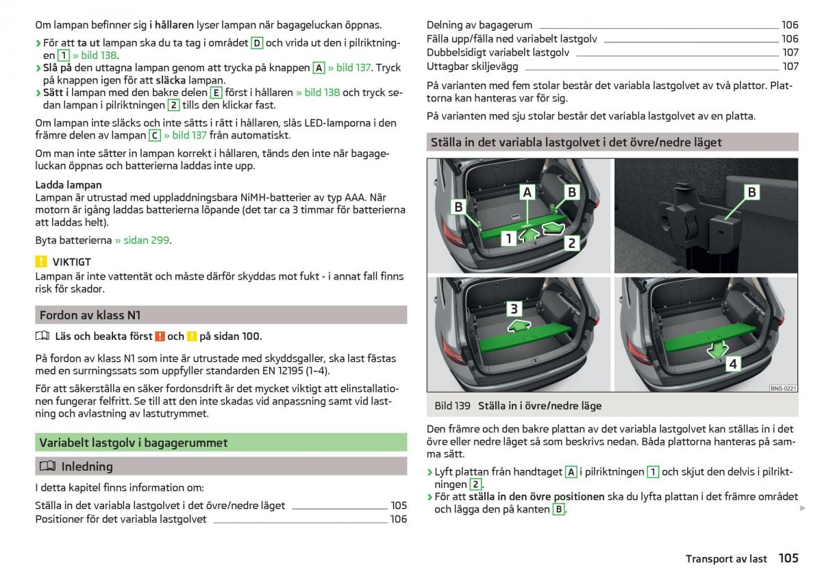 Skoda Kodiaq instruktionsbok / page 107