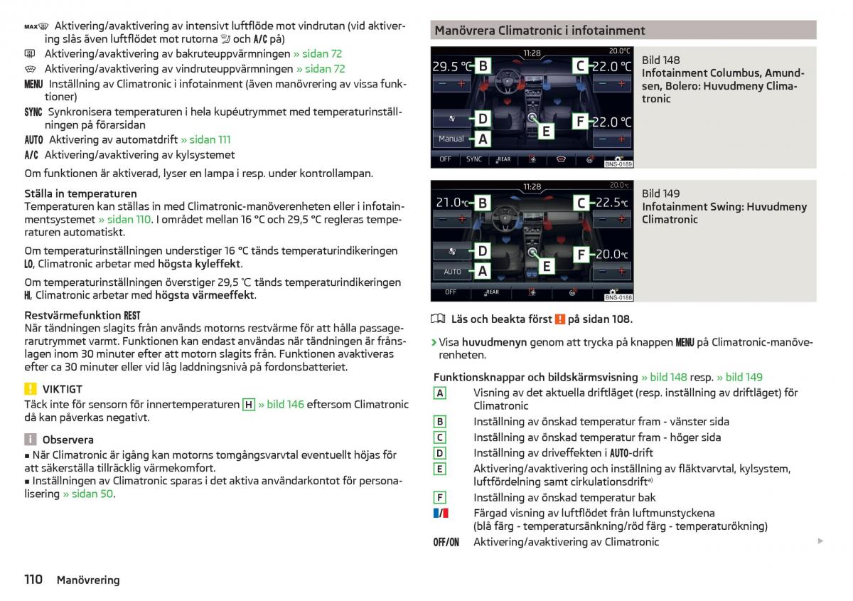 Skoda Kodiaq instruktionsbok / page 112