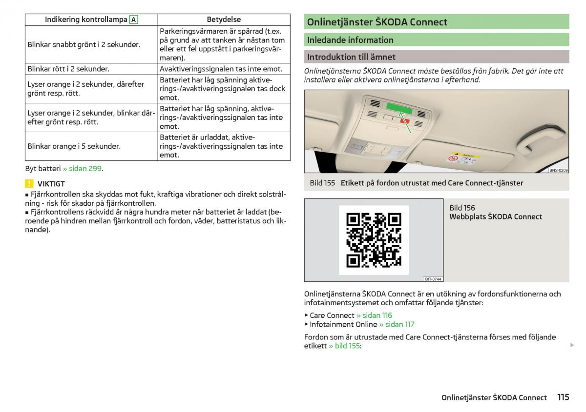 Skoda Kodiaq instruktionsbok / page 117