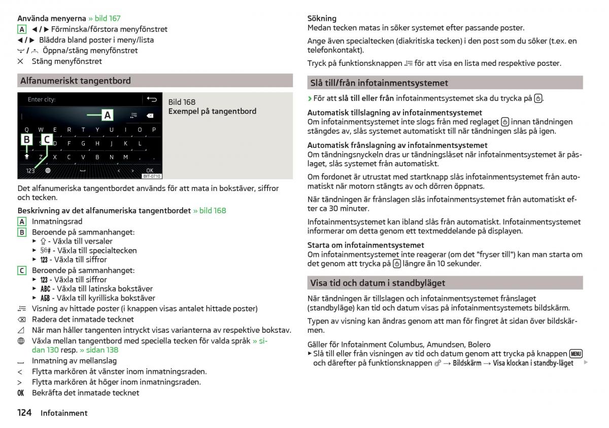 Skoda Kodiaq instruktionsbok / page 126