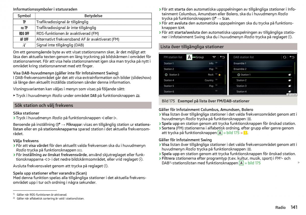 Skoda Kodiaq instruktionsbok / page 143