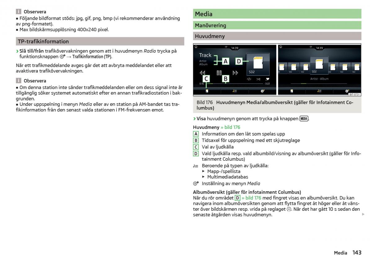 Skoda Kodiaq instruktionsbok / page 145