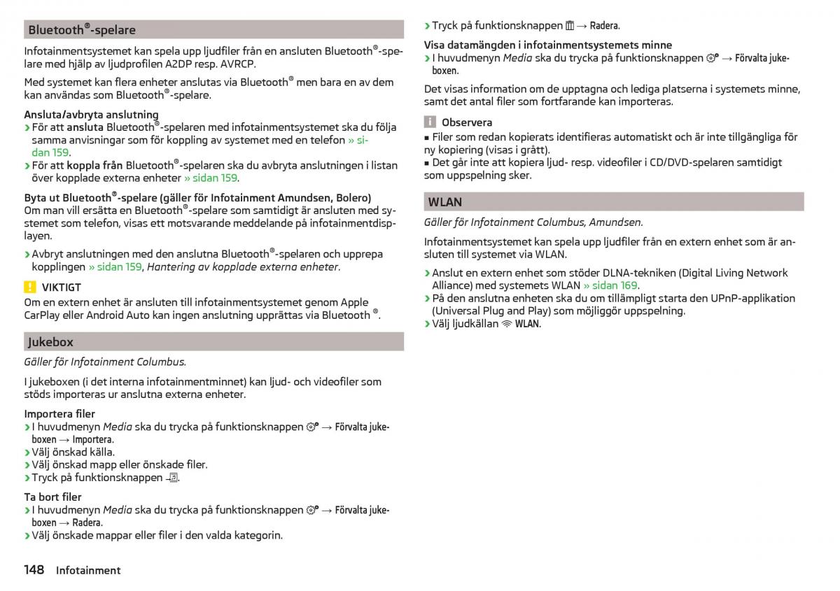 Skoda Kodiaq instruktionsbok / page 150