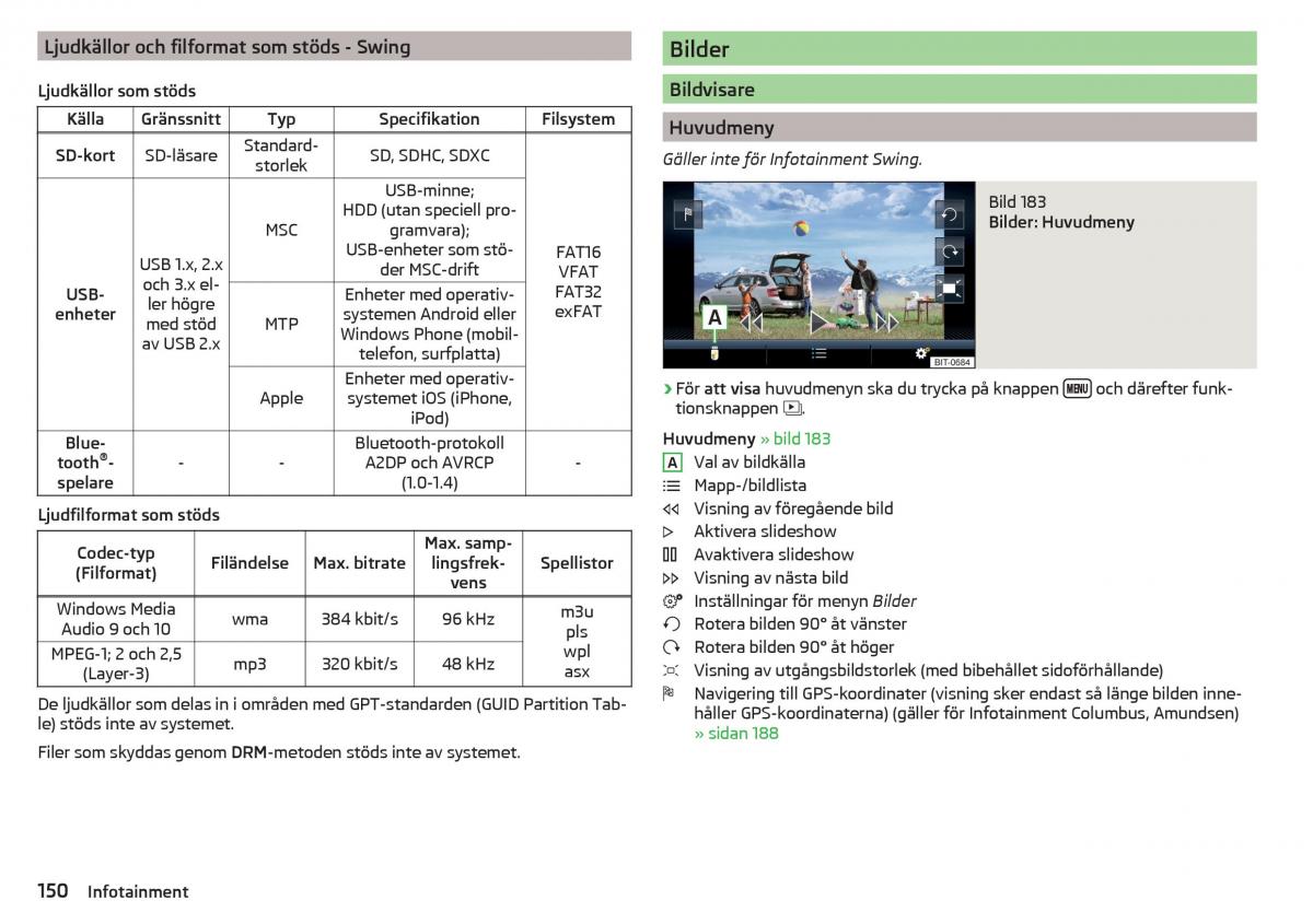 Skoda Kodiaq instruktionsbok / page 152