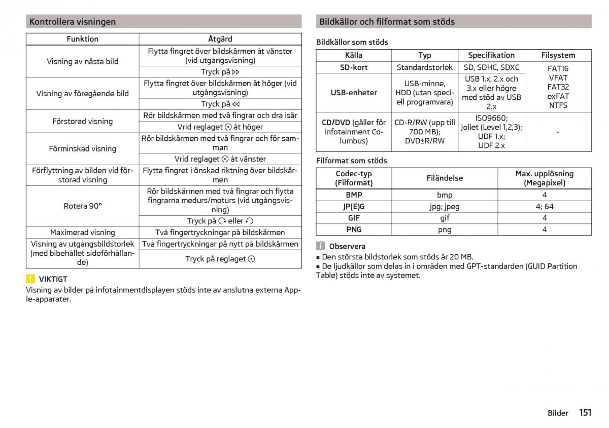 Skoda Kodiaq instruktionsbok / page 153