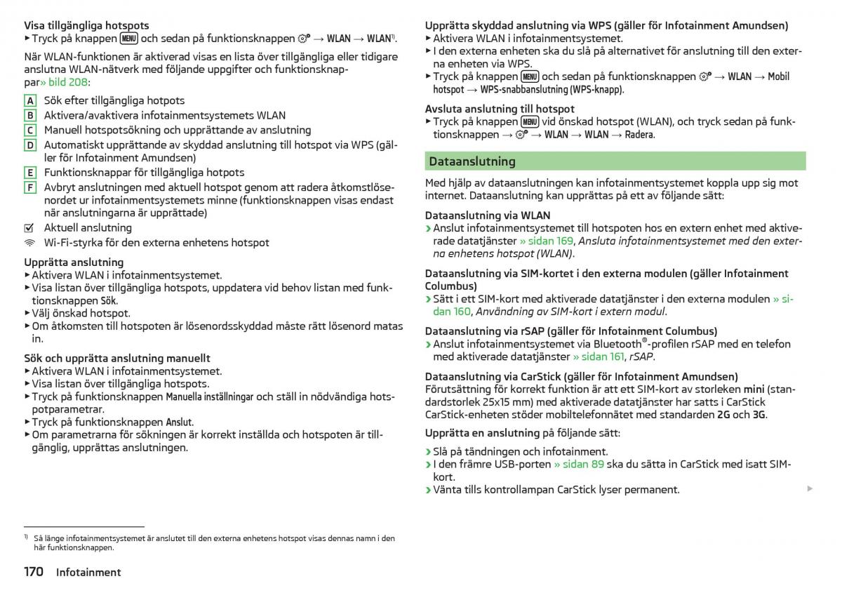 Skoda Kodiaq instruktionsbok / page 172