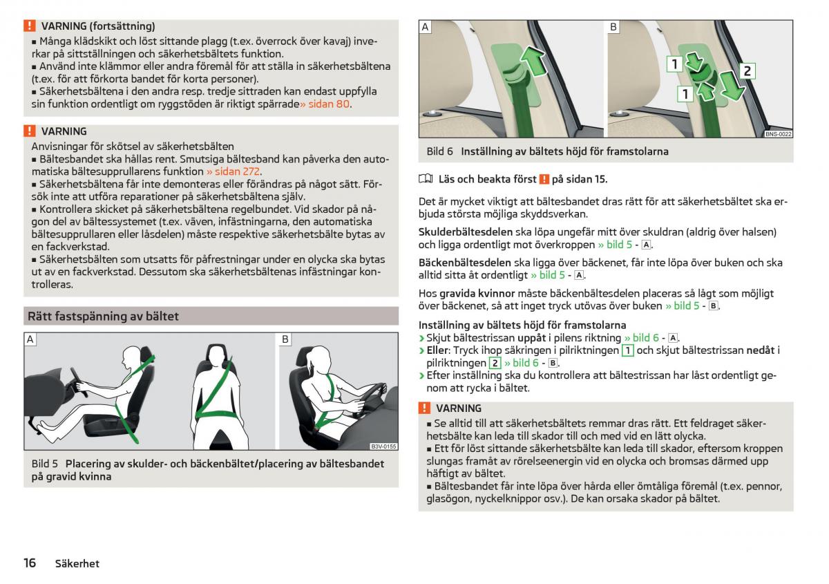 Skoda Kodiaq instruktionsbok / page 18