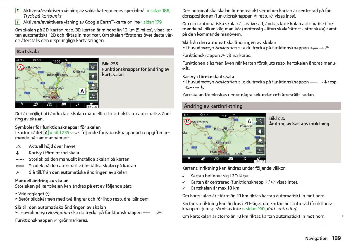 Skoda Kodiaq instruktionsbok / page 191