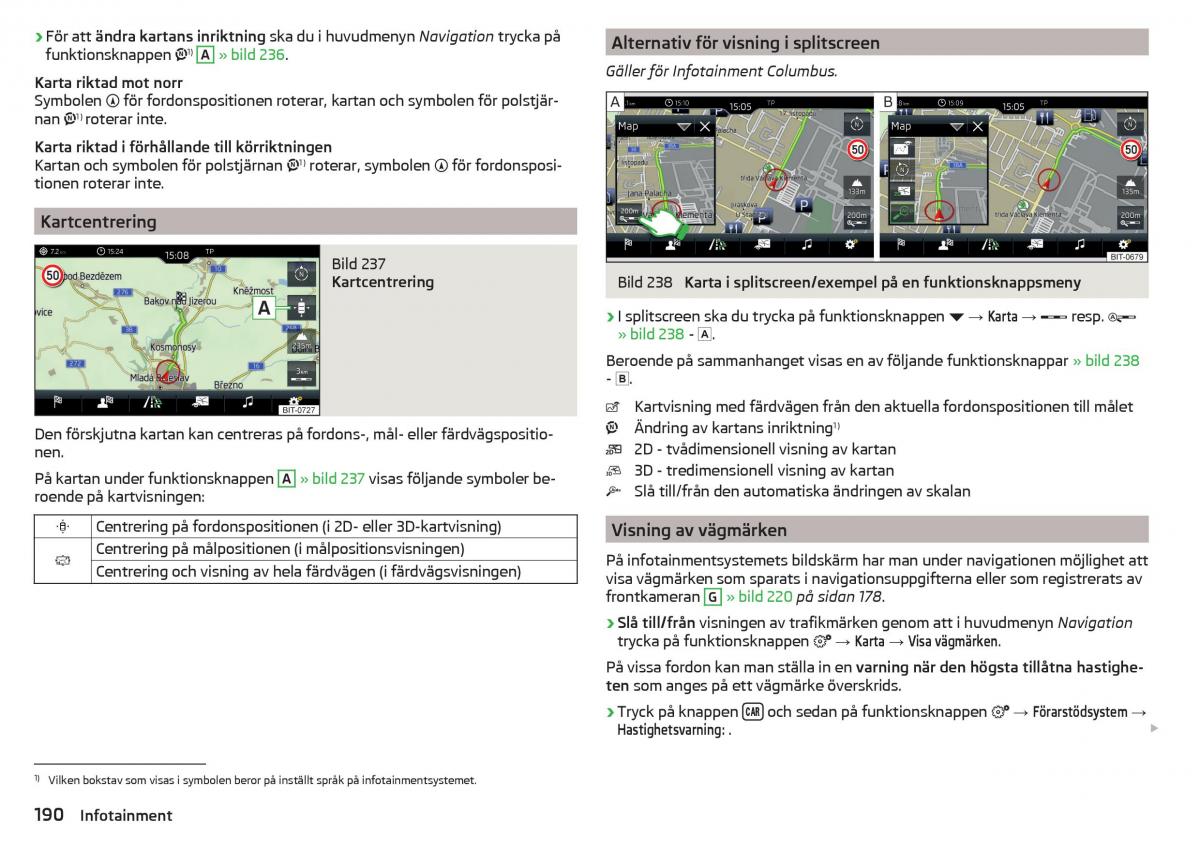 Skoda Kodiaq instruktionsbok / page 192