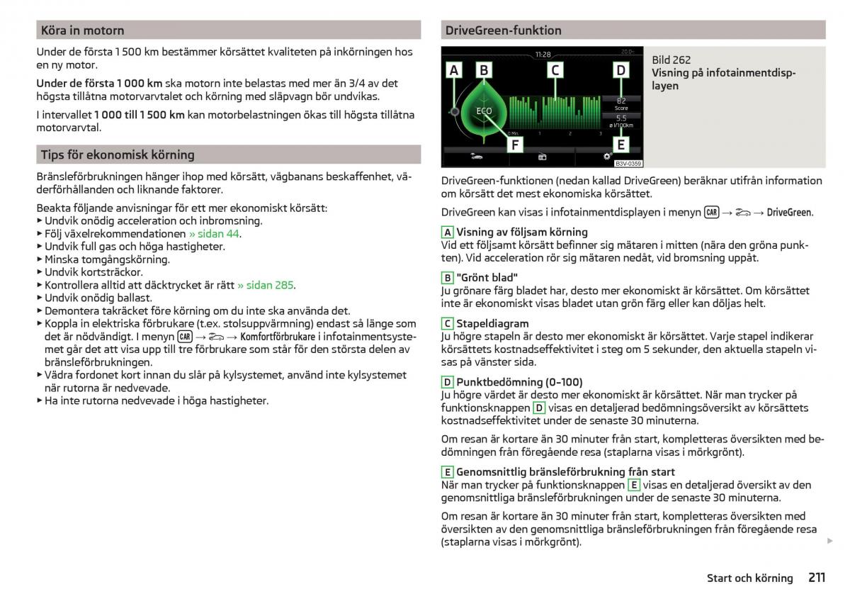 Skoda Kodiaq instruktionsbok / page 213