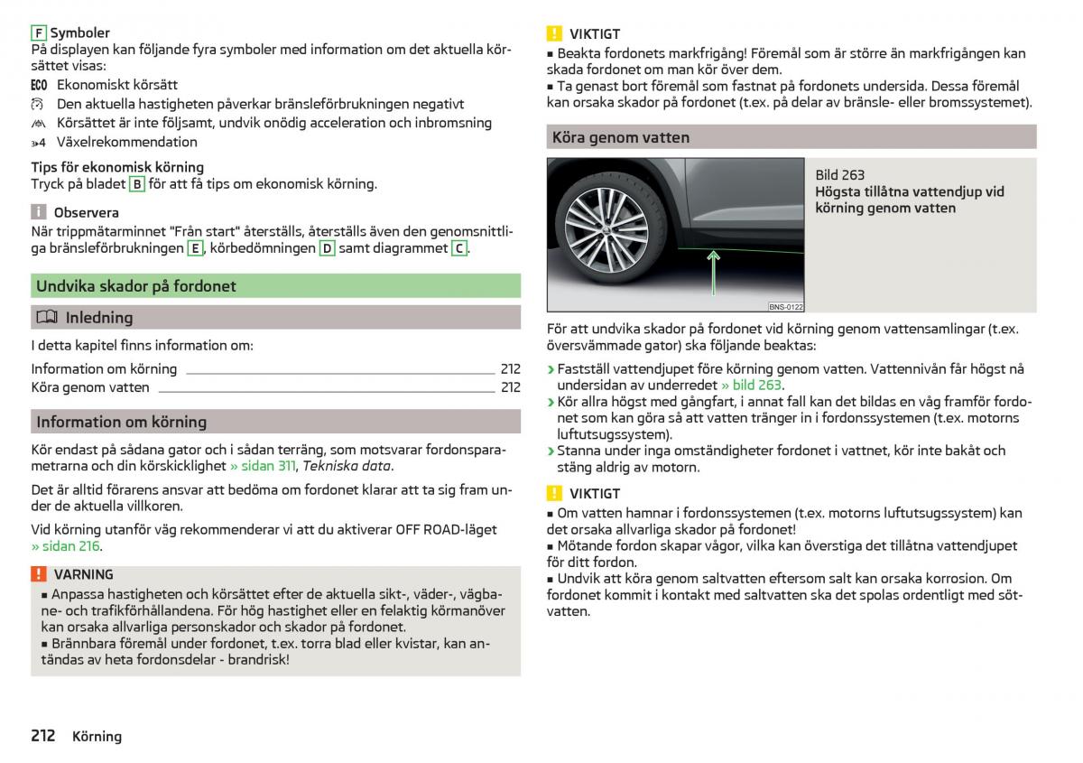 Skoda Kodiaq instruktionsbok / page 214