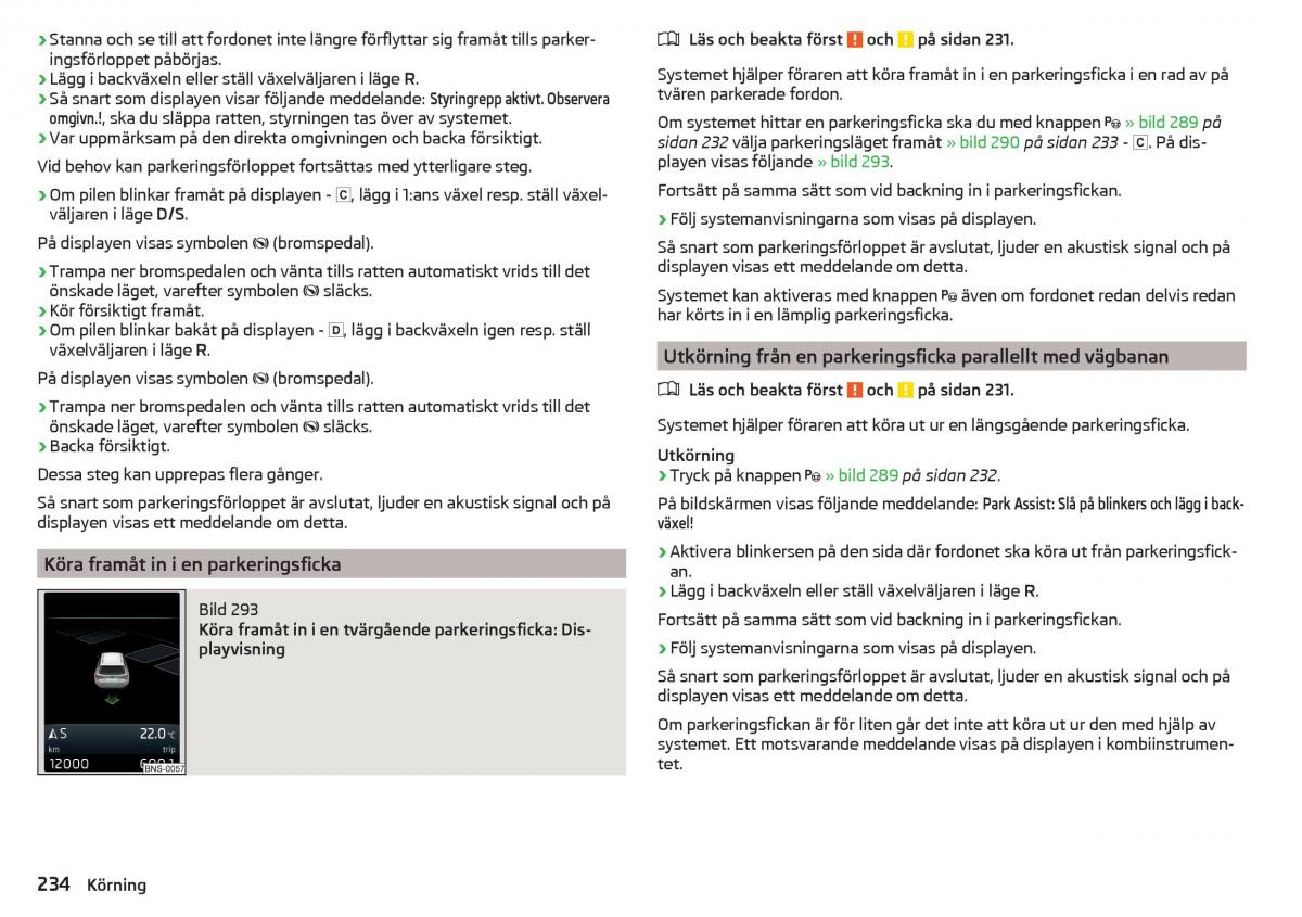 Skoda Kodiaq instruktionsbok / page 236