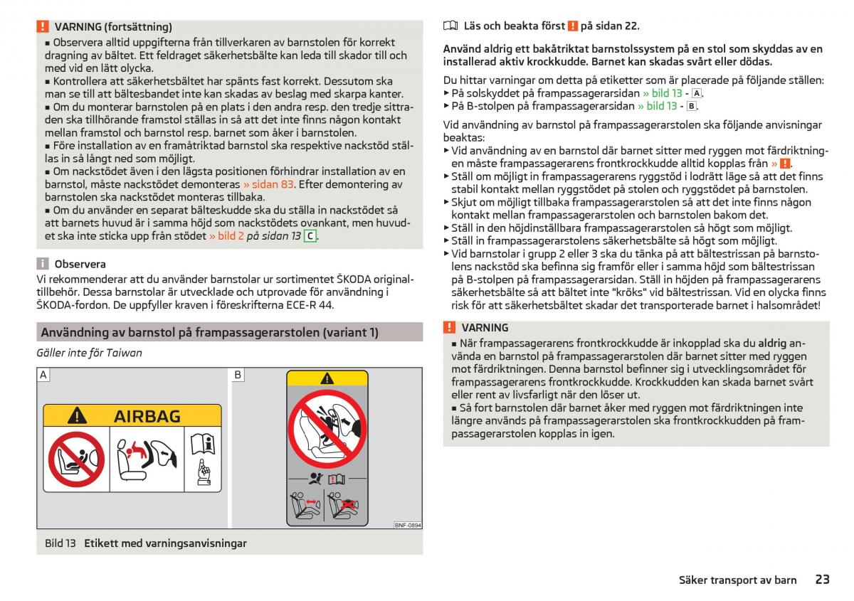 Skoda Kodiaq instruktionsbok / page 25