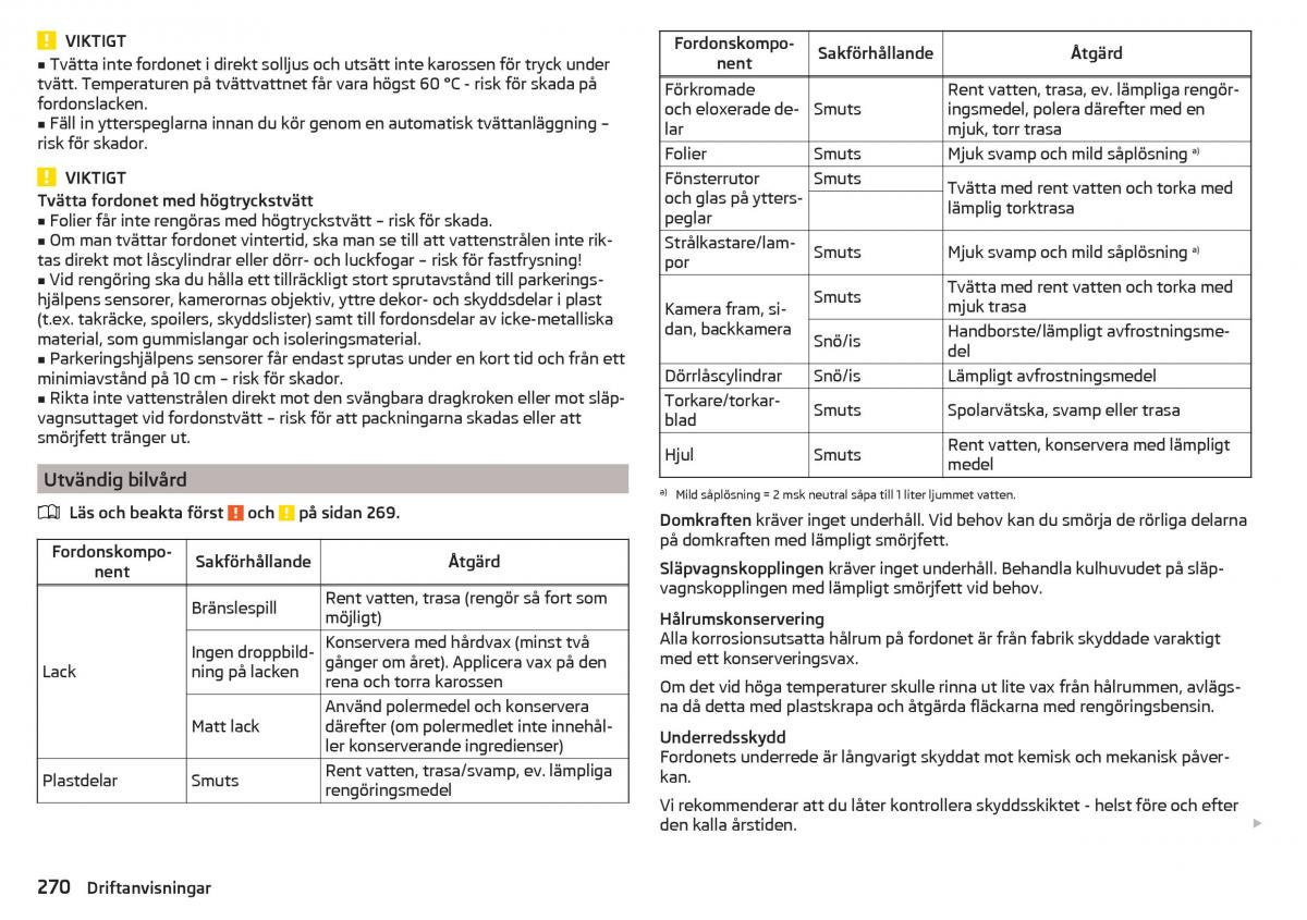 Skoda Kodiaq instruktionsbok / page 272