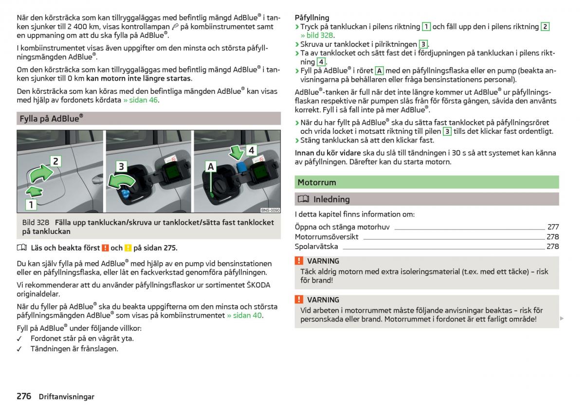 Skoda Kodiaq instruktionsbok / page 278