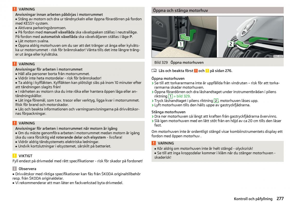 Skoda Kodiaq instruktionsbok / page 279