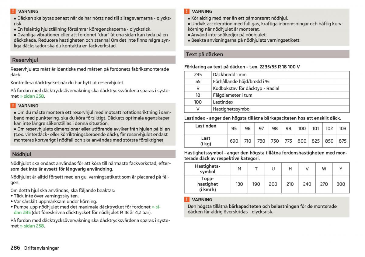 Skoda Kodiaq instruktionsbok / page 288