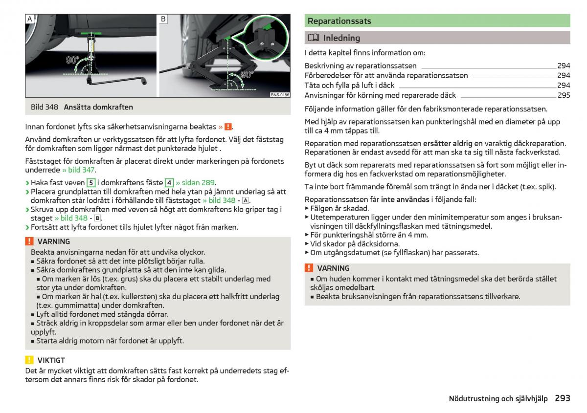 Skoda Kodiaq instruktionsbok / page 295