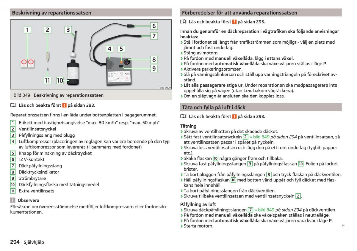 Skoda Kodiaq instruktionsbok / page 296