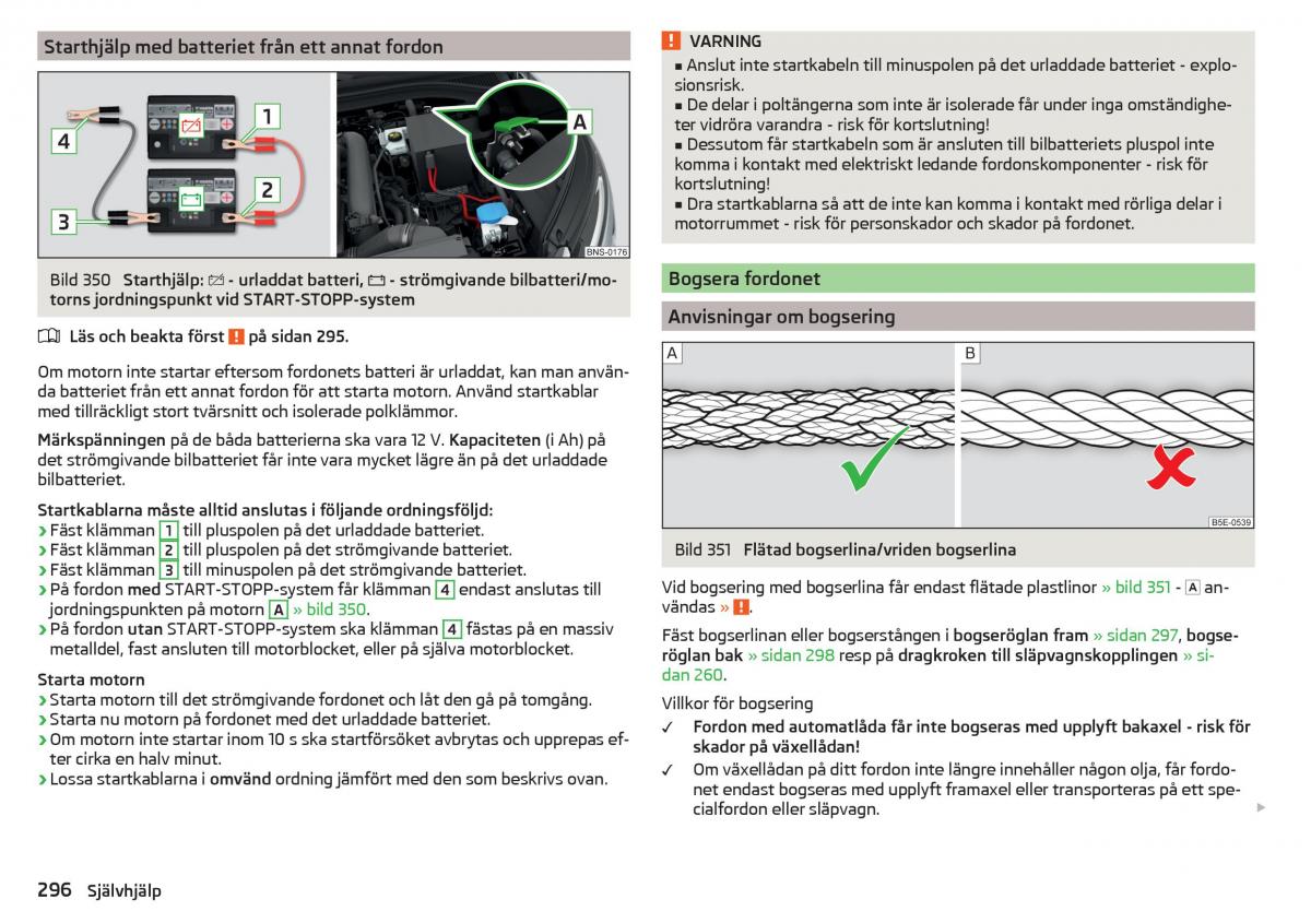 Skoda Kodiaq instruktionsbok / page 298