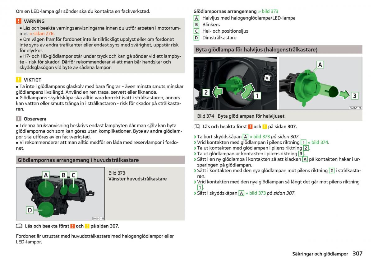 Skoda Kodiaq instruktionsbok / page 309