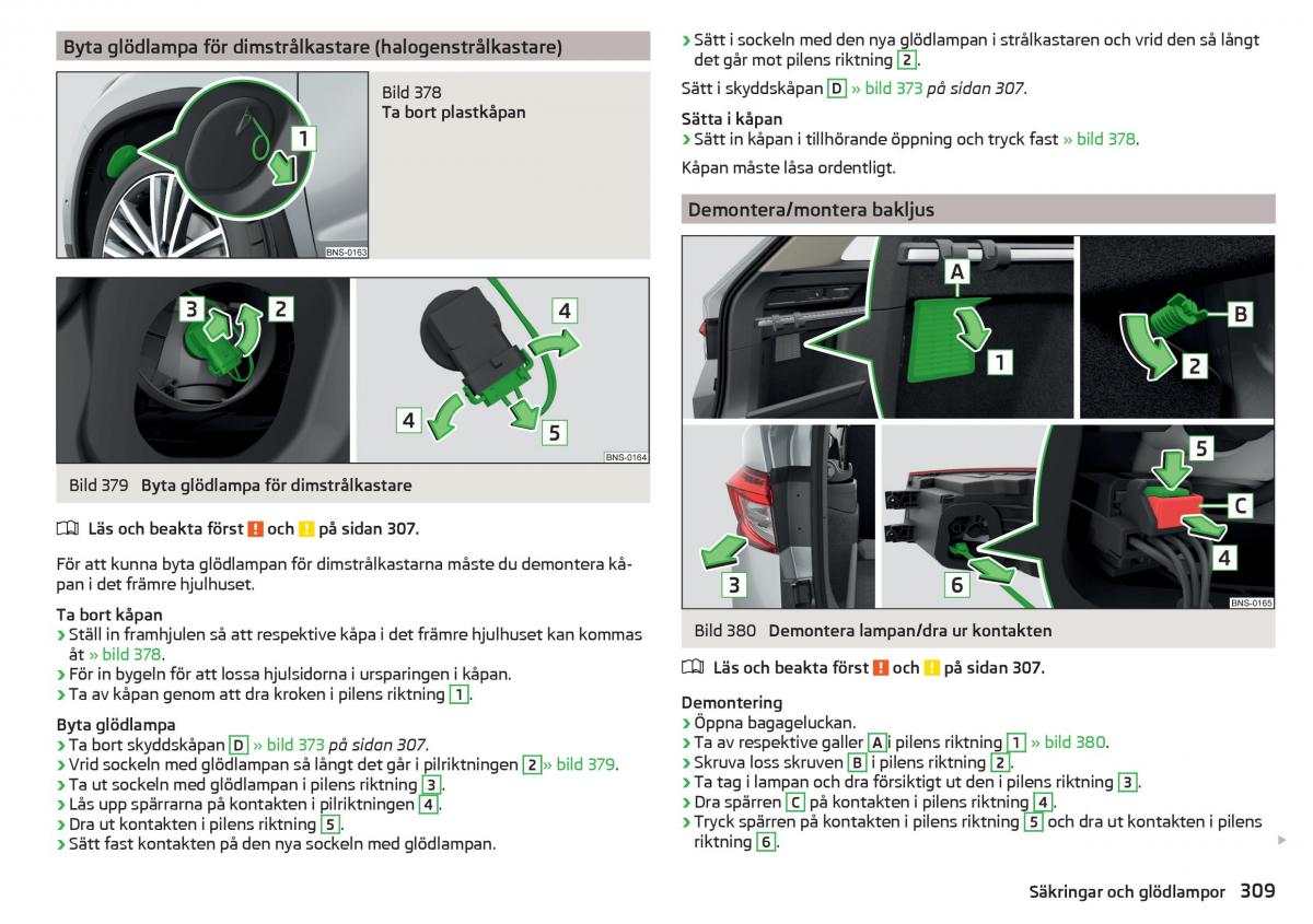 Skoda Kodiaq instruktionsbok / page 311