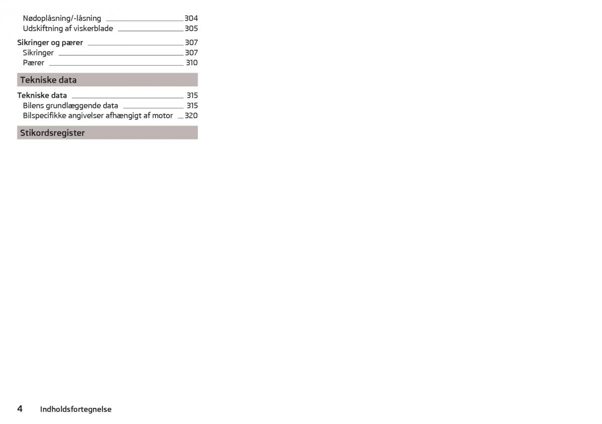 Skoda Kodiaq Bilens instruktionsbog / page 6