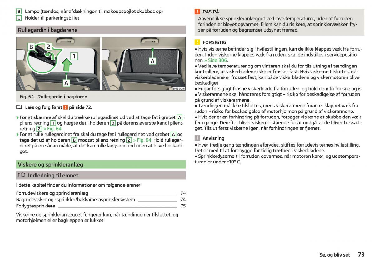 Skoda Kodiaq Bilens instruktionsbog / page 75