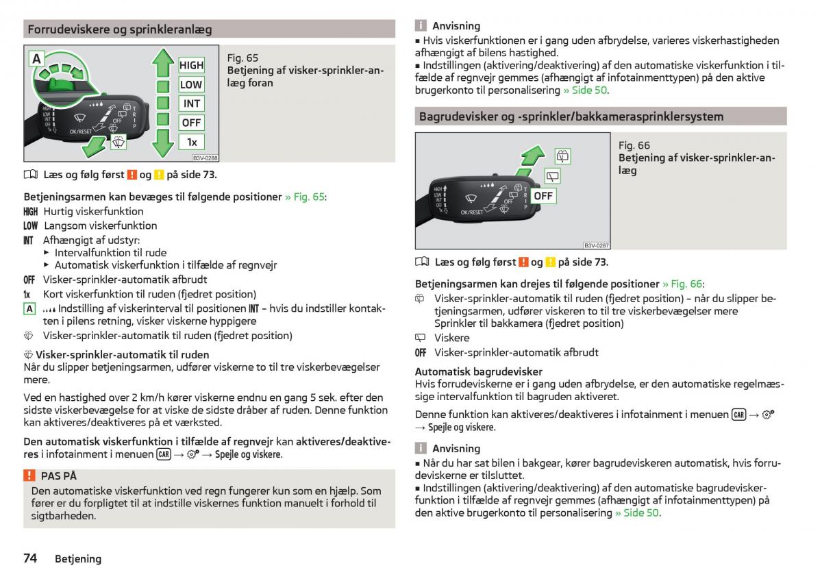 Skoda Kodiaq Bilens instruktionsbog / page 76