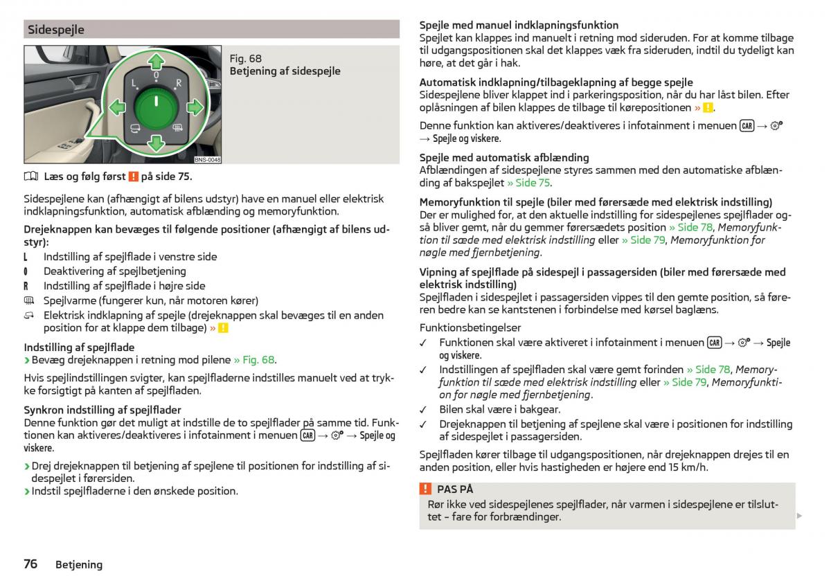 Skoda Kodiaq Bilens instruktionsbog / page 78