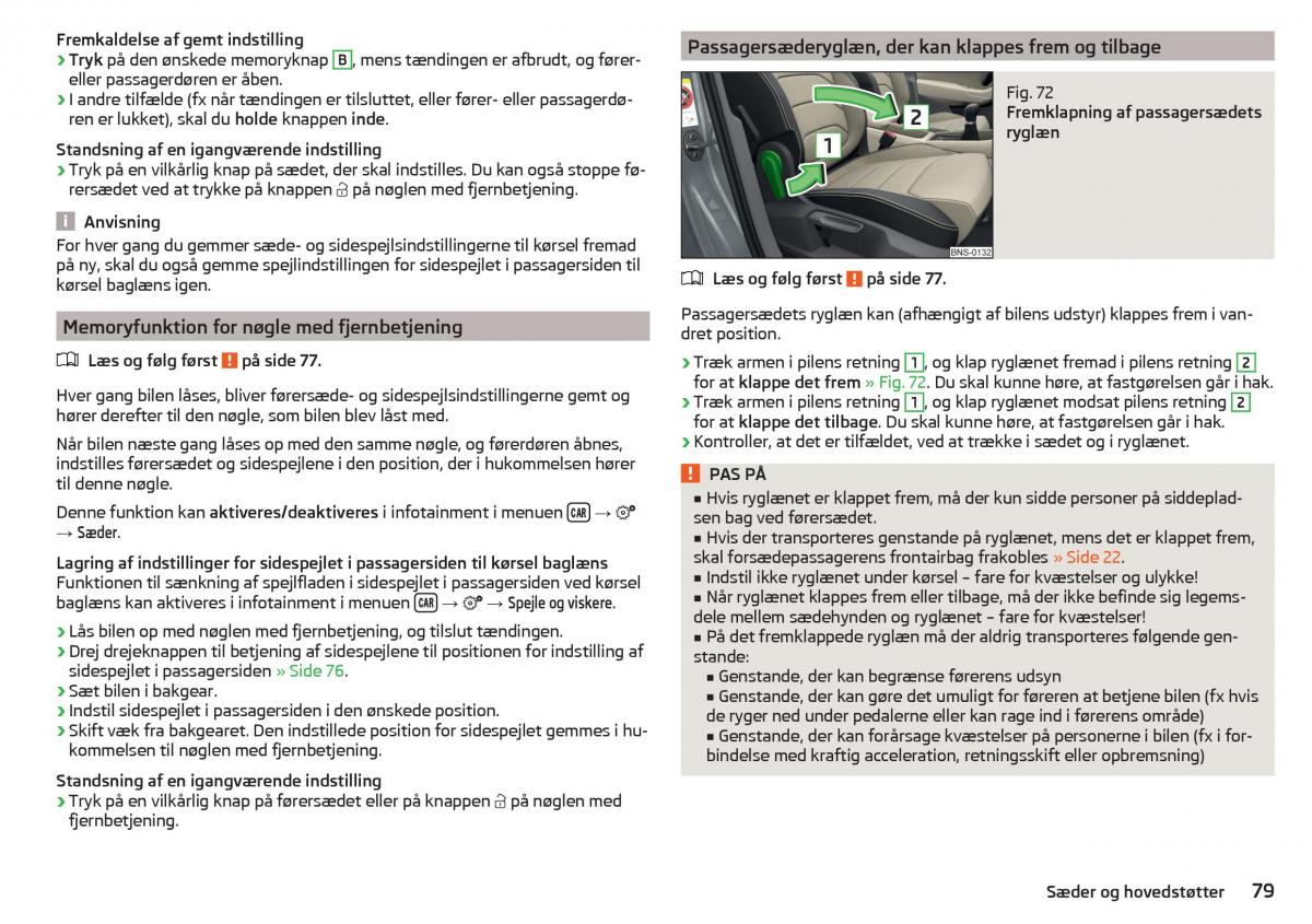 Skoda Kodiaq Bilens instruktionsbog / page 81