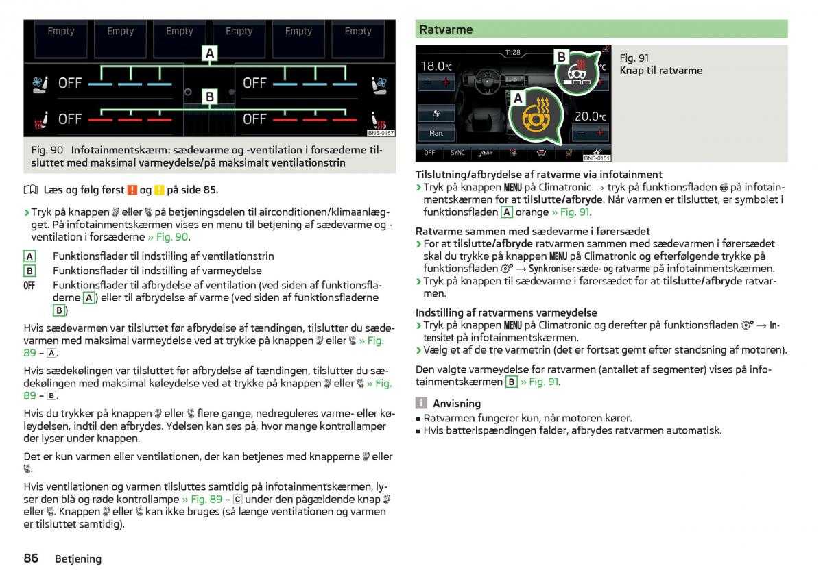 Skoda Kodiaq Bilens instruktionsbog / page 88