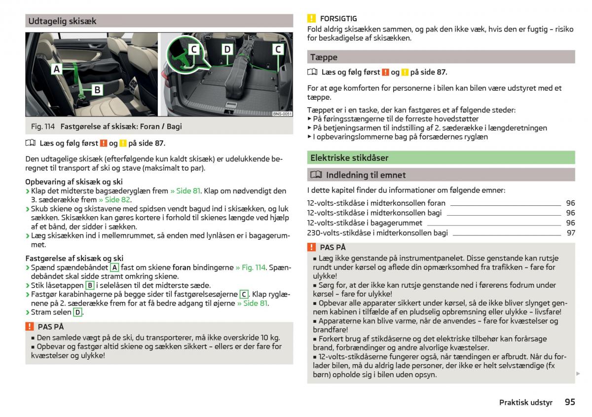 Skoda Kodiaq Bilens instruktionsbog / page 97