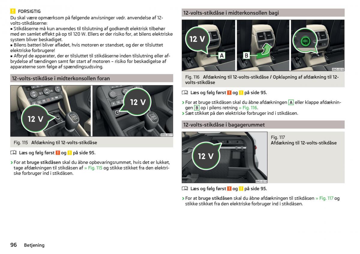 Skoda Kodiaq Bilens instruktionsbog / page 98