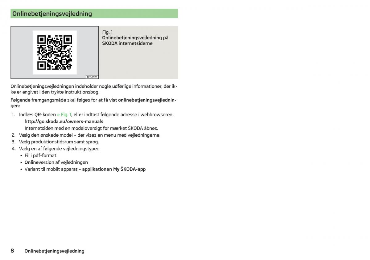 Skoda Kodiaq Bilens instruktionsbog / page 10