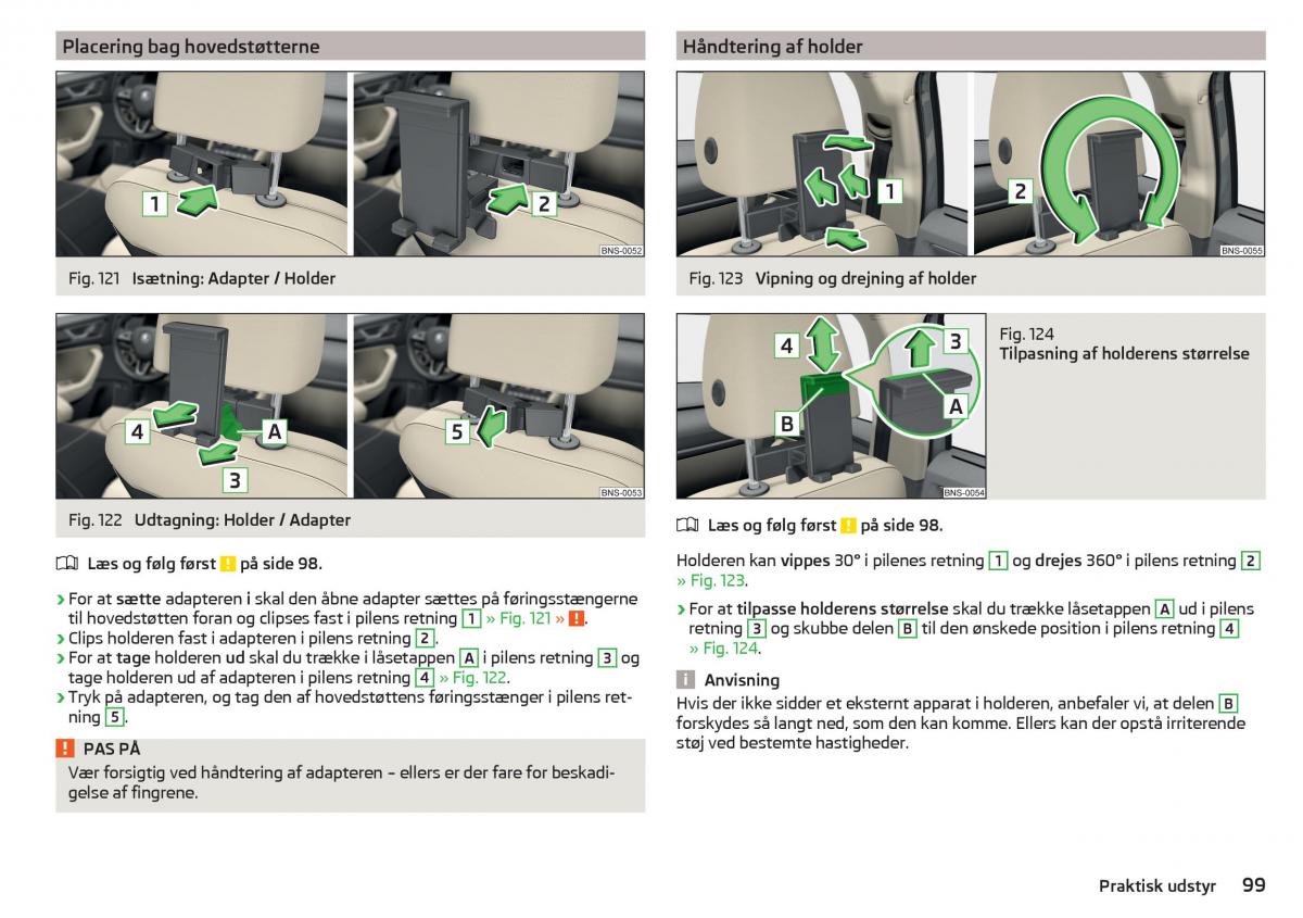 Skoda Kodiaq Bilens instruktionsbog / page 101