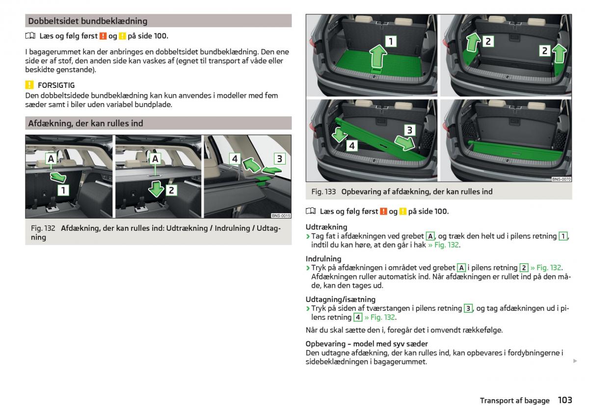 Skoda Kodiaq Bilens instruktionsbog / page 105