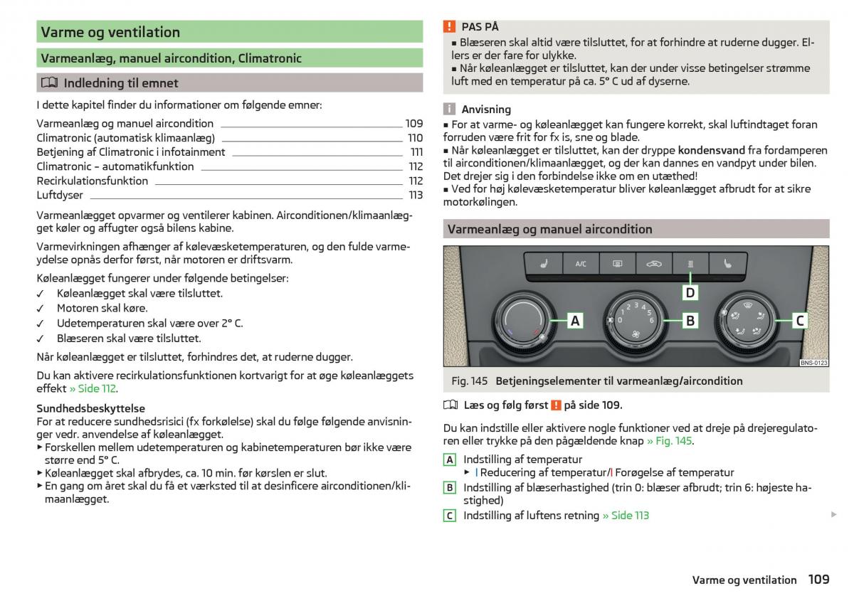 Skoda Kodiaq Bilens instruktionsbog / page 111