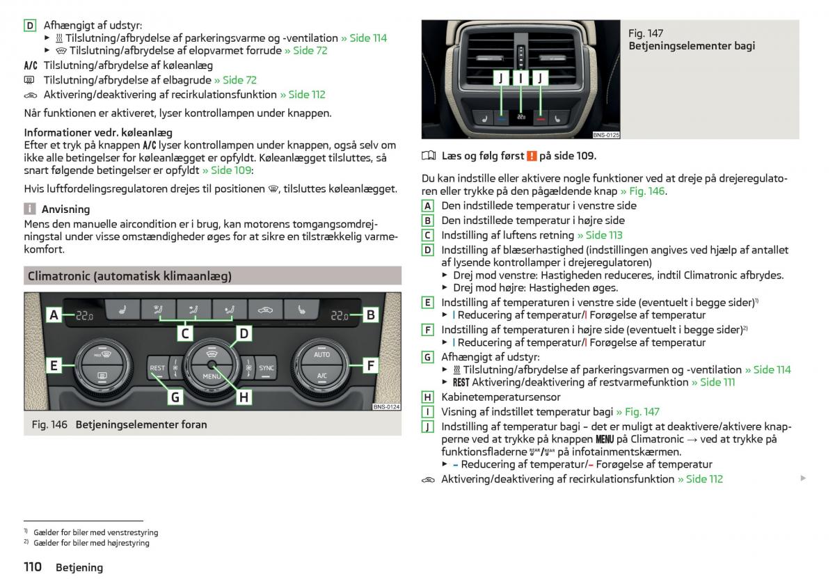 Skoda Kodiaq Bilens instruktionsbog / page 112