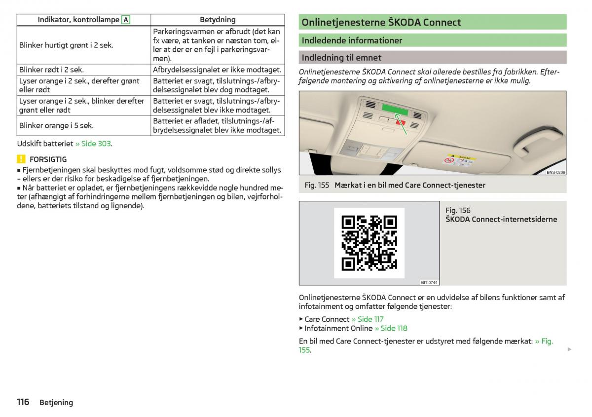 Skoda Kodiaq Bilens instruktionsbog / page 118