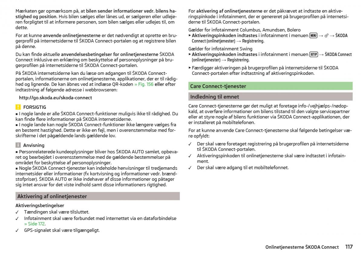 Skoda Kodiaq Bilens instruktionsbog / page 119