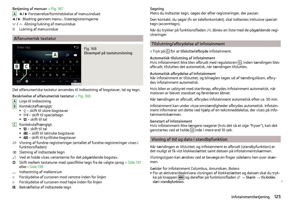 Skoda Kodiaq Bilens instruktionsbog / page 127