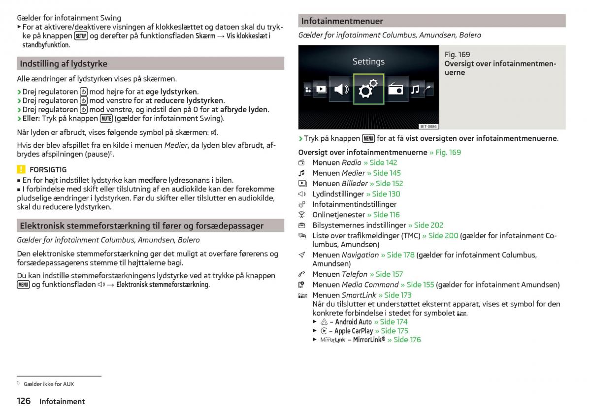 Skoda Kodiaq Bilens instruktionsbog / page 128