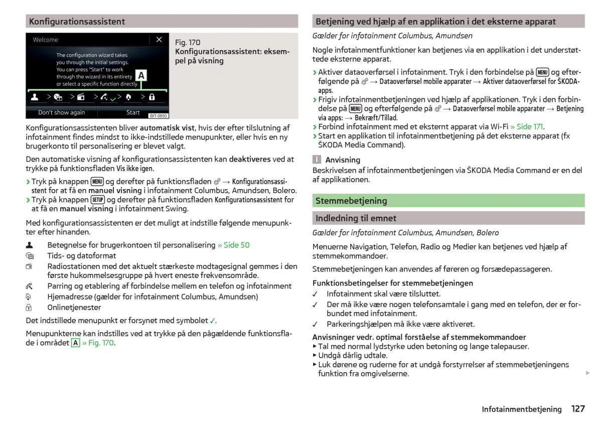 Skoda Kodiaq Bilens instruktionsbog / page 129